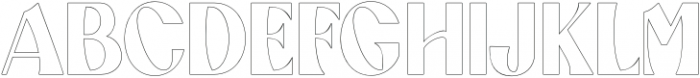 abingtonoutline-Regular otf (400) Font UPPERCASE