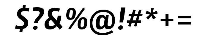 Iro Sans Semibold Slanted Font OTHER CHARS