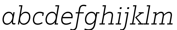 Justus Pro Thin Italic Font LOWERCASE