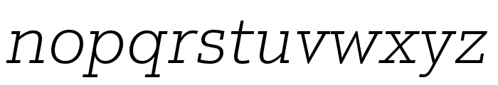Justus Pro Thin Italic Font LOWERCASE