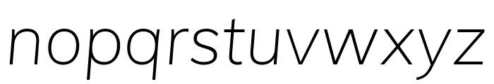 Muli ExtraLight Italic Font LOWERCASE