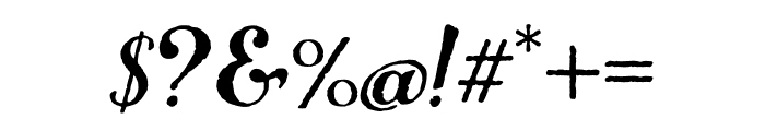 Number Five Rough Regular Font OTHER CHARS