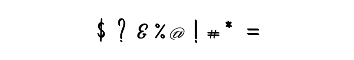 Amarillo regular script Font OTHER CHARS
