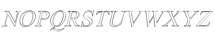 Amerton Outline Italic Font UPPERCASE