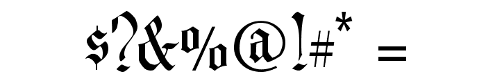 CAC Valiant Font OTHER CHARS