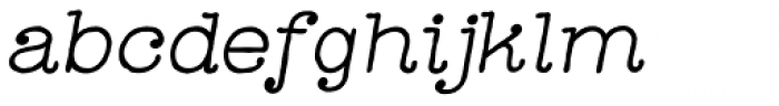 Catalina Typewriter Italic Font LOWERCASE