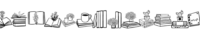 Book Doodle Font UPPERCASE