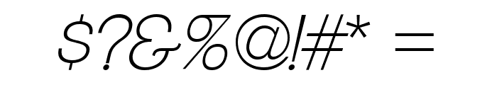 ClementePDad-ExtraLightItalic Font OTHER CHARS