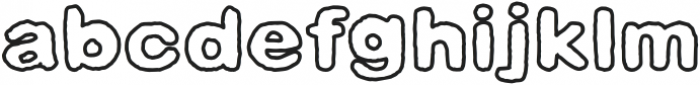 Cookies-Outline Bold otf (700) Font LOWERCASE