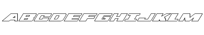 Dassault Outline Italic Font UPPERCASE