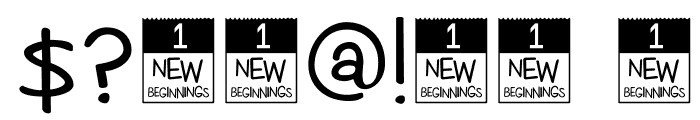 DKNewBeginnings Font OTHER CHARS