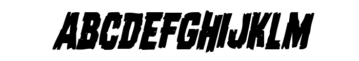 Dread Ringer Condensed Italic Font UPPERCASE