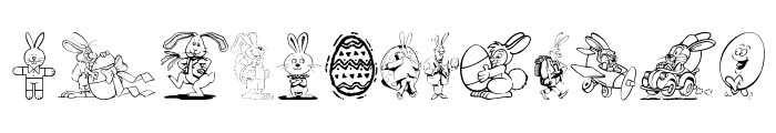 Easter Hoppy Font LOWERCASE