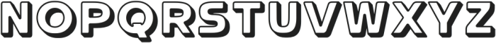 Equines Display Shaded Regular otf (400) Font LOWERCASE