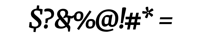 Faustina SemiBold Italic Font OTHER CHARS