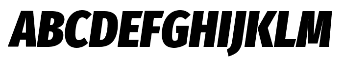 Fira Sans Extra Condensed Black Italic Font UPPERCASE