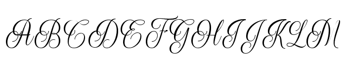 Grethania Script Font UPPERCASE