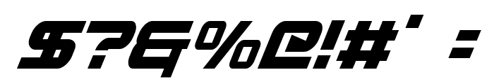 Gunship Condensed Ital Font OTHER CHARS