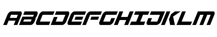 Gunship Condensed Ital Font UPPERCASE