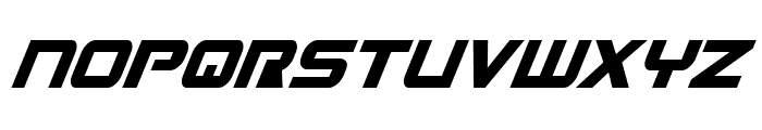 Gunship Condensed Ital Font UPPERCASE