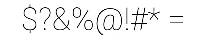 Heebo Thin Font OTHER CHARS