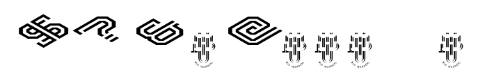 Hokjesgeestcube Bold Italic Font OTHER CHARS
