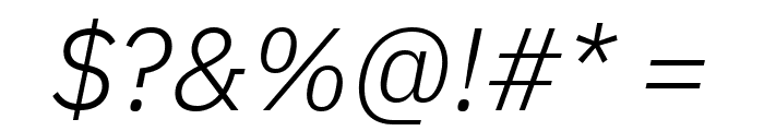 IBM Plex Sans Light Italic Font OTHER CHARS