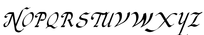 Italic Hand Medium Font UPPERCASE