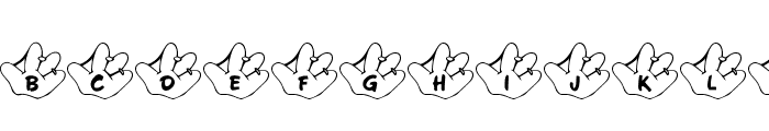 JLR Li'l Leeg Font UPPERCASE