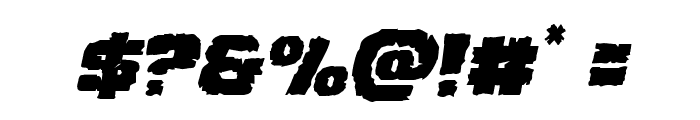Jugger Rock Staggered Italic Font OTHER CHARS