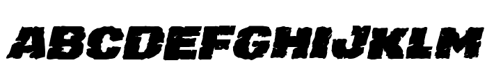 Jugger Rock Staggered Italic Font LOWERCASE