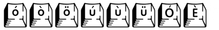 Keycaps Deluxe Font LOWERCASE