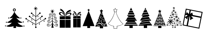 KG Christmas Trees Font UPPERCASE