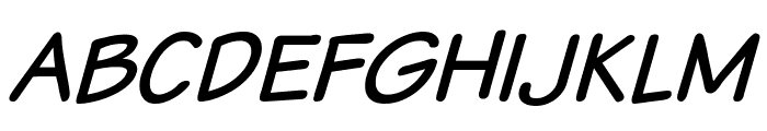 Komika Text Kaps Italic Font UPPERCASE