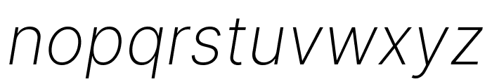 LinikSans-ExtraLightItalic Font LOWERCASE