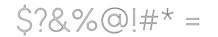 MADETOMMYOutline-Thin Font OTHER CHARS