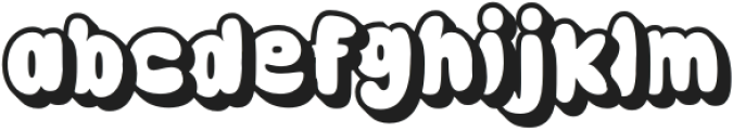 Monaz ExtrudeRight otf (400) Font LOWERCASE