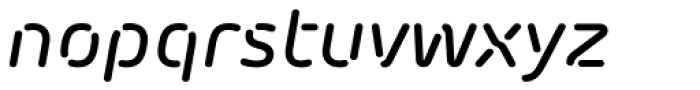 Morebi Rounded Medium Italic Stencil Font LOWERCASE
