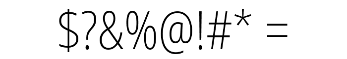 Noto Sans Condensed ExtraLight Font OTHER CHARS