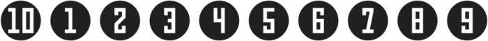 NumbersStyleThree-CircleNegative Regular otf (400) Font OTHER CHARS