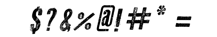 Old Press Italic Font OTHER CHARS
