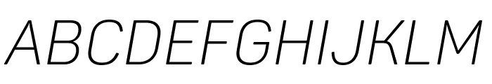 Panton Narrow-Trial Light Italic Font UPPERCASE