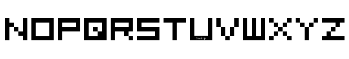 Pixelated Font UPPERCASE