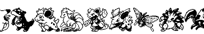 Pokemon pixels 1 Font LOWERCASE