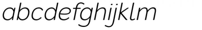 Redshift Ultra Light Oblique Font LOWERCASE