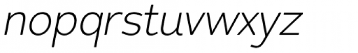Redshift Ultra Light Oblique Font LOWERCASE