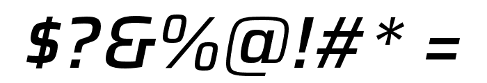 Saira Medium Italic Font OTHER CHARS