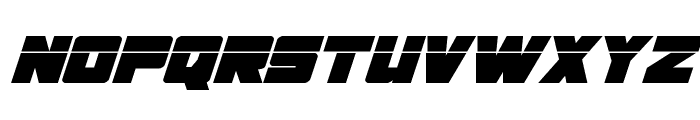 Samurai Terrapin Laser Super-Italic Font UPPERCASE