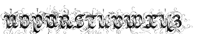 Saraband Initials Font UPPERCASE