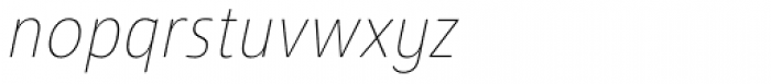 Savigny Thin Condensed Italic Font LOWERCASE